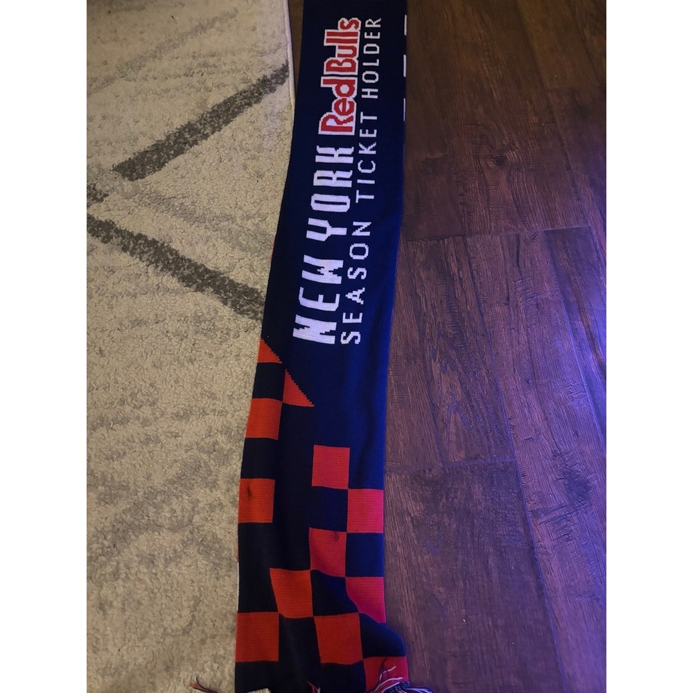 New York Red Bulls Soccer Scarf Season Ticket Holder Red White Blue